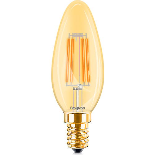 C35-Amber E14 2200K 4W 360Lm 220V-240VAC Mum Amber Ampul